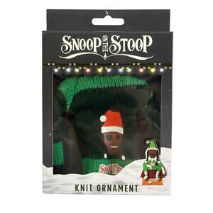 Snoop Dogg Snoop on The Stoop Collectible Green Knit Sweater Ornament Holiday